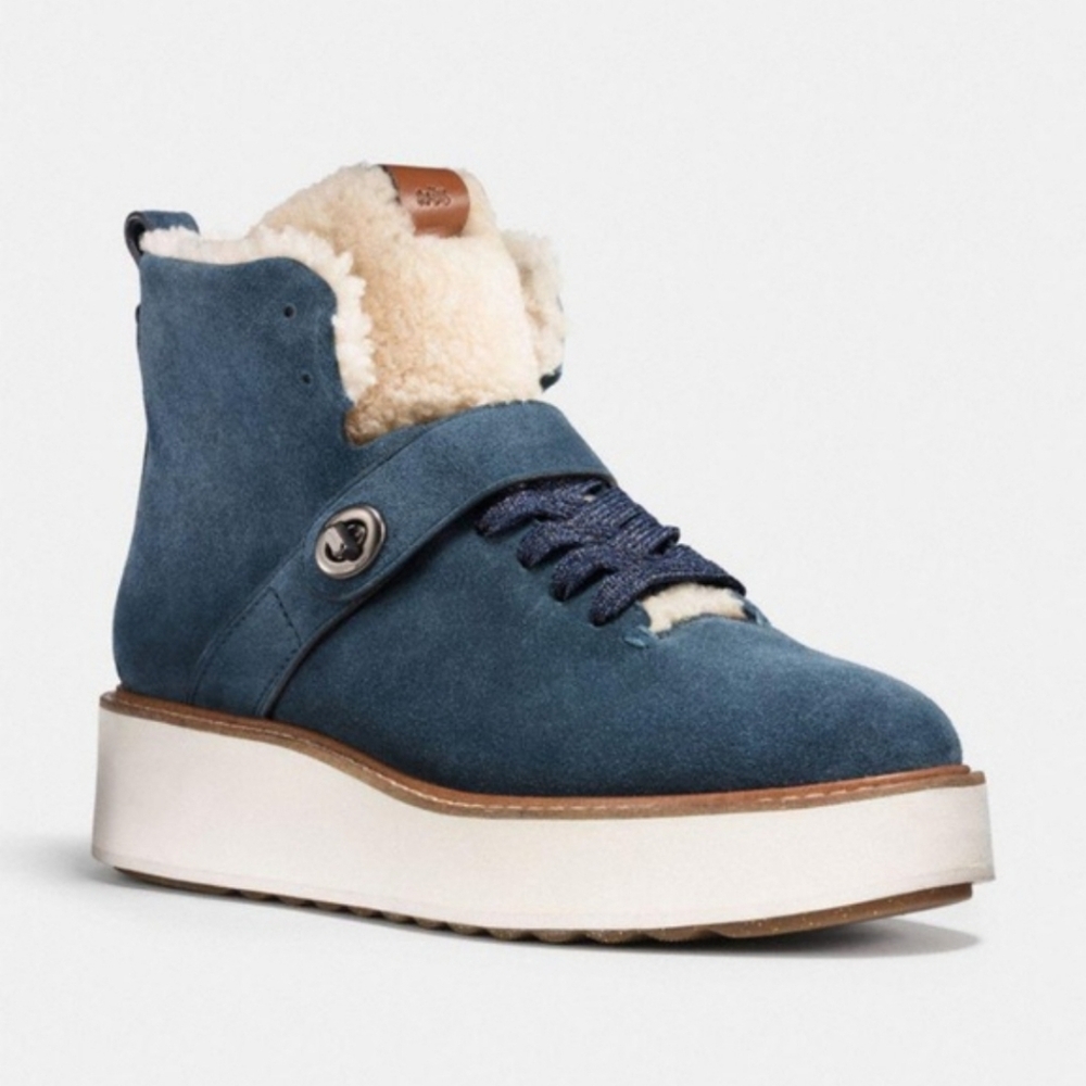 Brand New Coach Urban Hiker Suede Boots - Denim colour - 8B